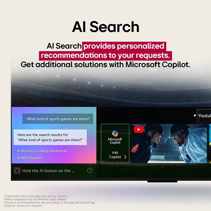75 Inch Class LG UHD AI UA77A 4K Smart TV 2025