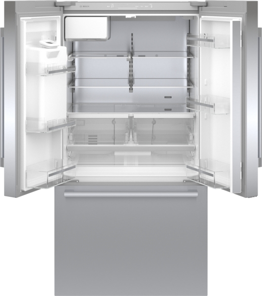 500 Series, French Door Bottom Mount Refrigerator, 36'', Stainless steel (with anti-fingerprint), Total No Frost