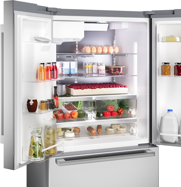 500 Series, French Door Bottom Mount Refrigerator, 36'', Stainless steel (with anti-fingerprint), Total No Frost