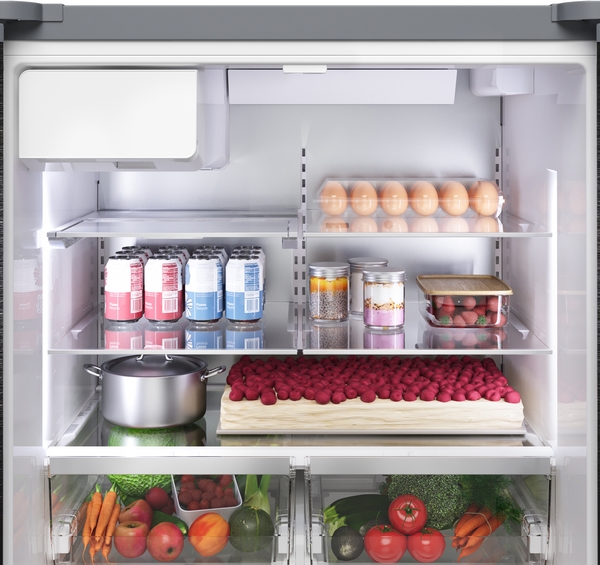 500 Series, French Door Bottom Mount Refrigerator, 36'', Stainless steel (with anti-fingerprint), Total No Frost