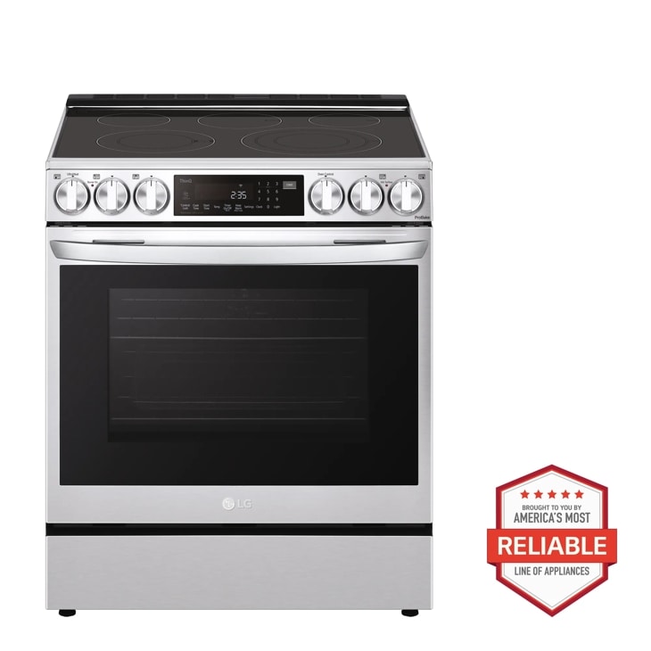 Model: LSEL6335F | LG 6.3 cu ft. Smart wi-fi Enabled ProBake Convection InstaView Electric Slide-In Range with Air Fry