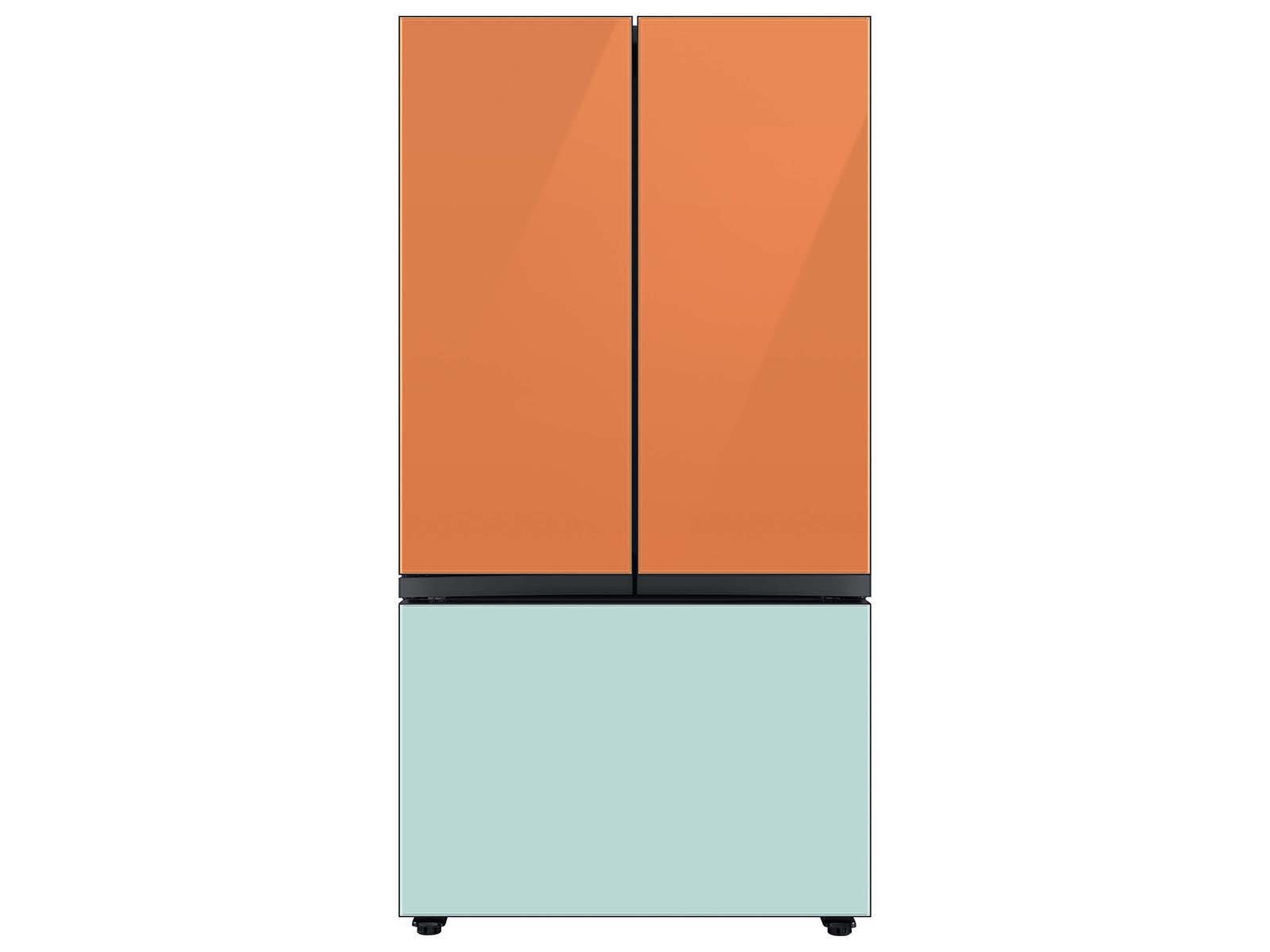 Model: RA-F36DB3CM | Samsung Bespoke 3-Door French Door Refrigerator Panel in Morning Blue Glass - Bottom Panel