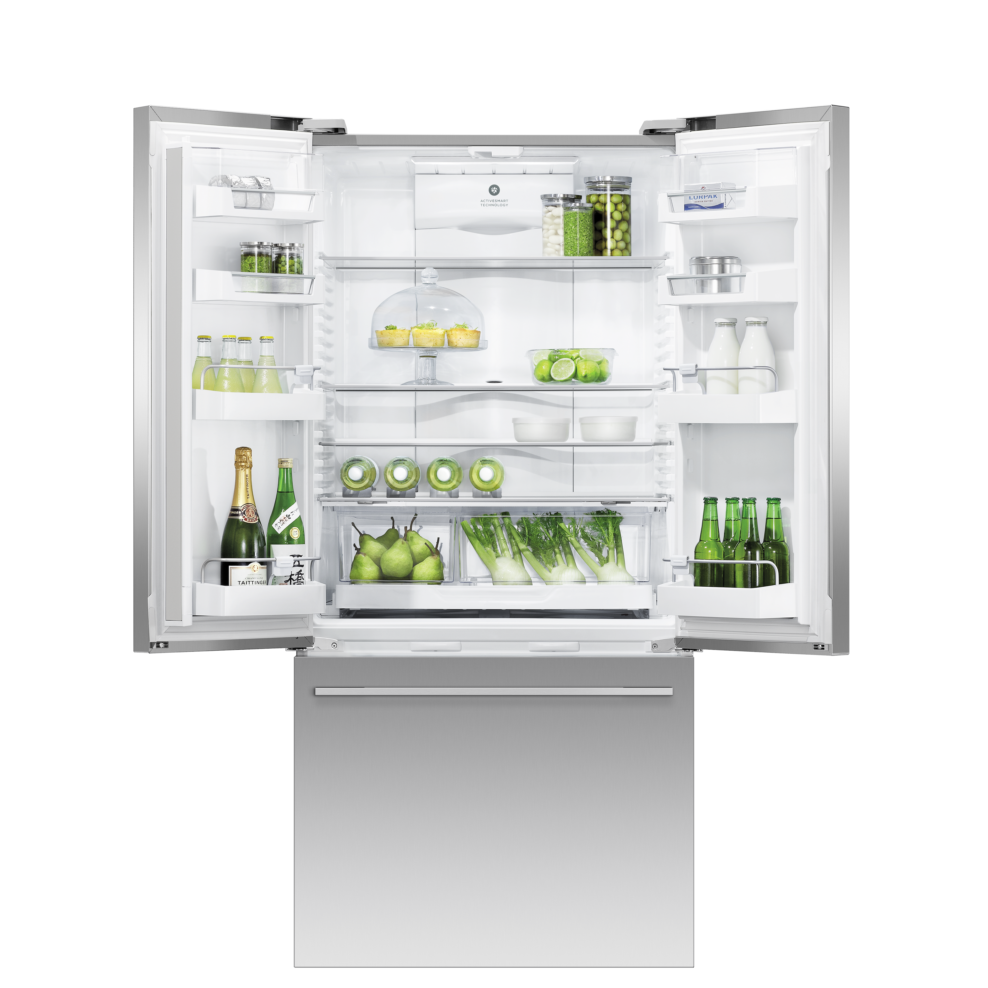 Fisher and Paykel 17 cu ft Series 7 French Door Refrigerator Freezer, Ice & Water