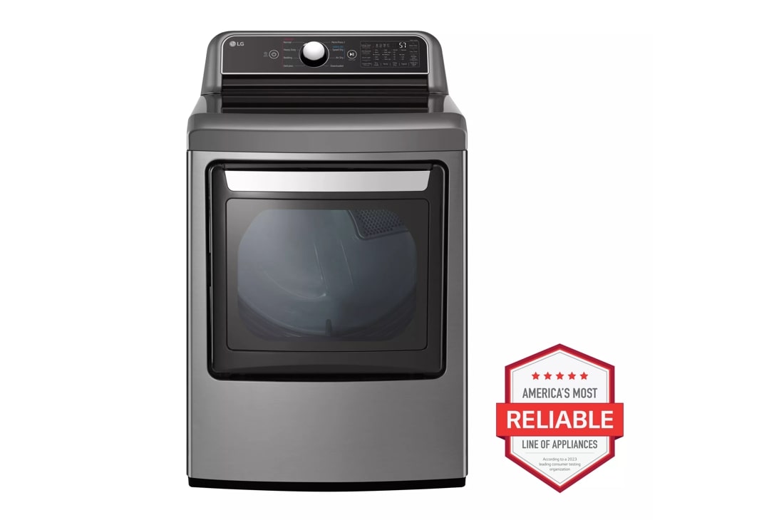 LG 7.3 cu. ft. Ultra Large Capacity Smart wi-fi Enabled Rear Control Electric Dryer with EasyLoad Door