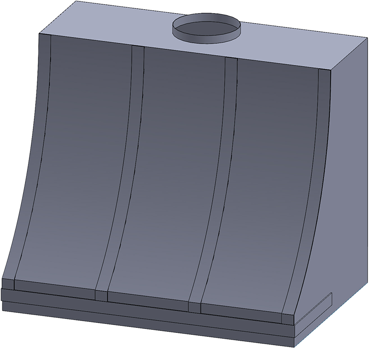 Modern Aire Standard PS09 Wall Mounted Range Hood 60" Width IN1200 Brushed Stainless Steel (SS)