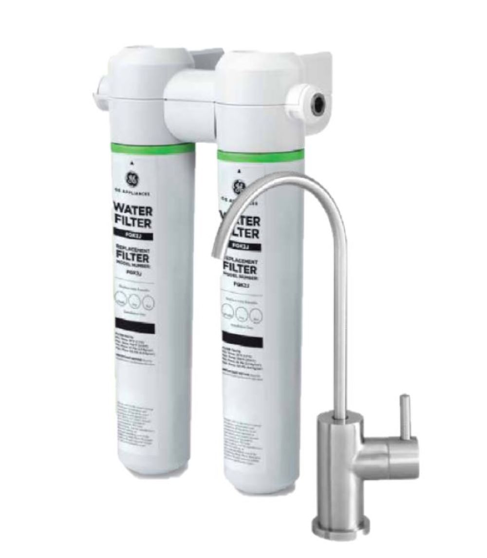 GE GE UNDER SINK DUAL STAGE WATER FILTRATION SYSTEM WITH FAUCET