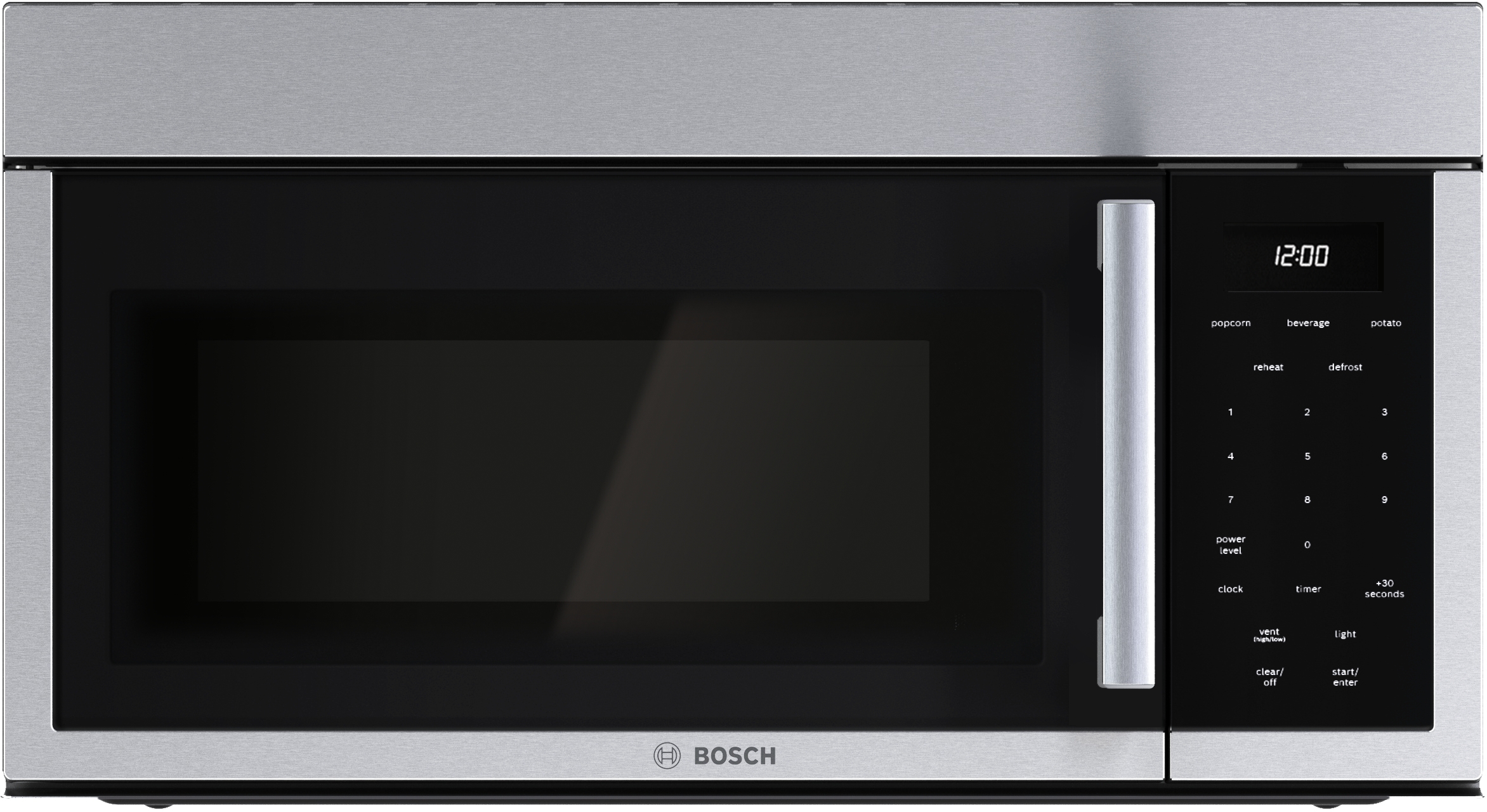Bosch 300 Series, Over-The-Range Microwave, 30'', Left SideOpening Door, Stainless Steel