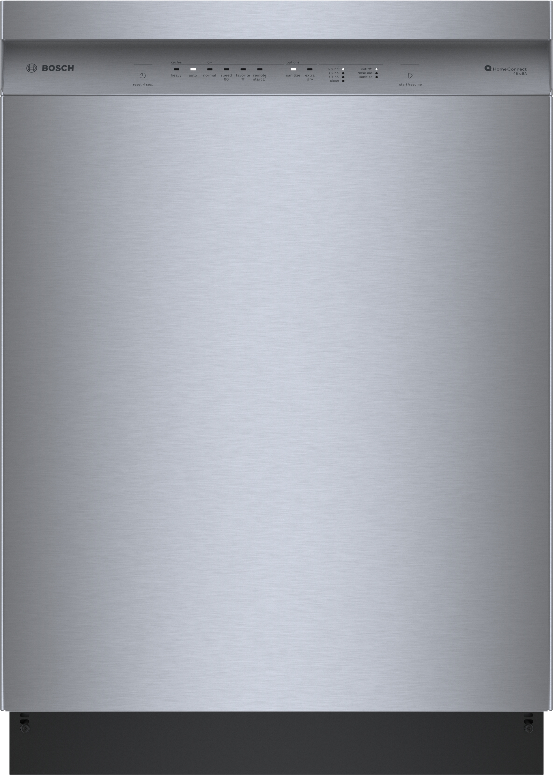 Bosch 300 Series, built-under dishwasher, 24'', Brushed steel anti-fingerprint
