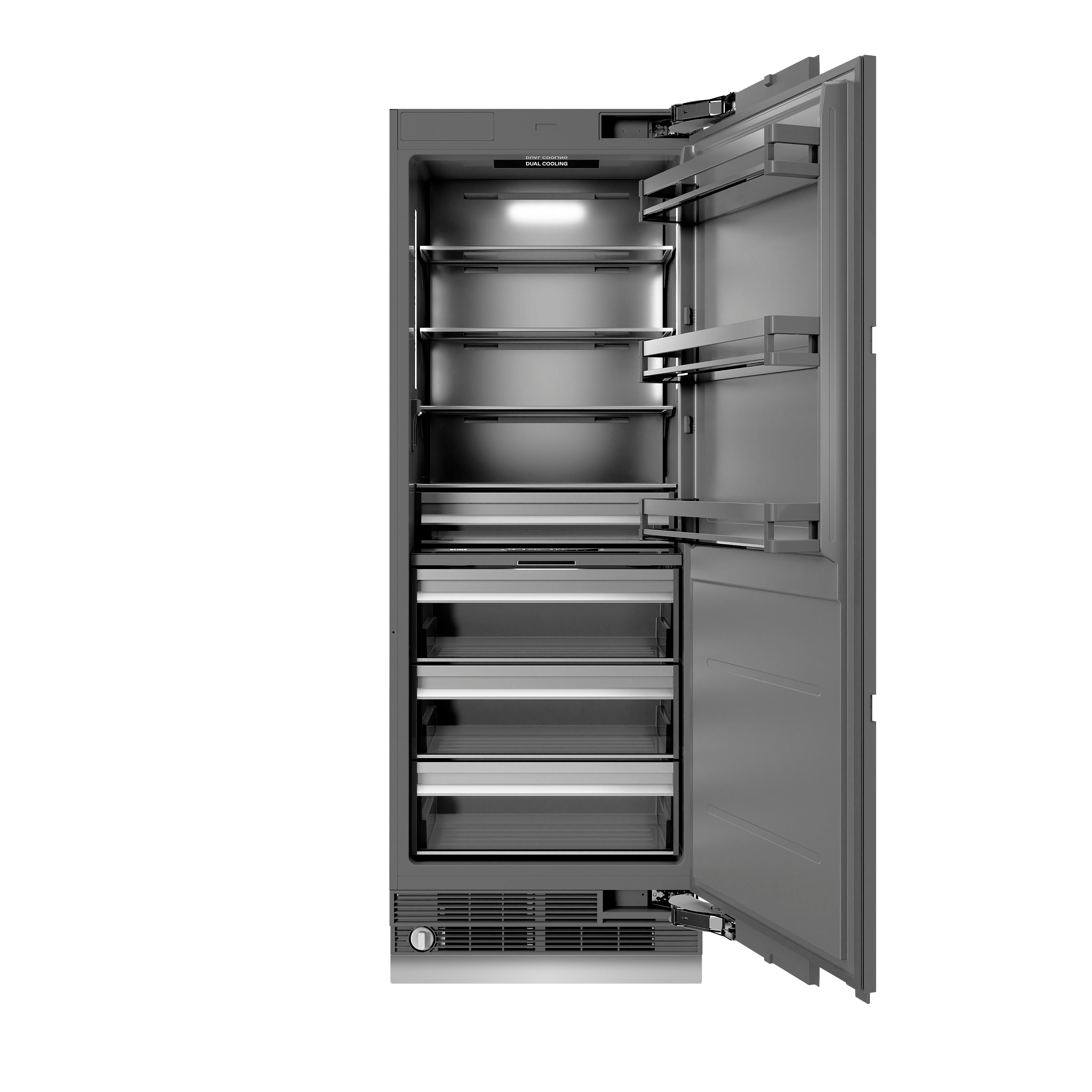 ZLINE ZLINE 30 in. 16.7 cu. ft. Panel Ready Column Refrigerator with Graphite Gray Interior (RBCRV-30)