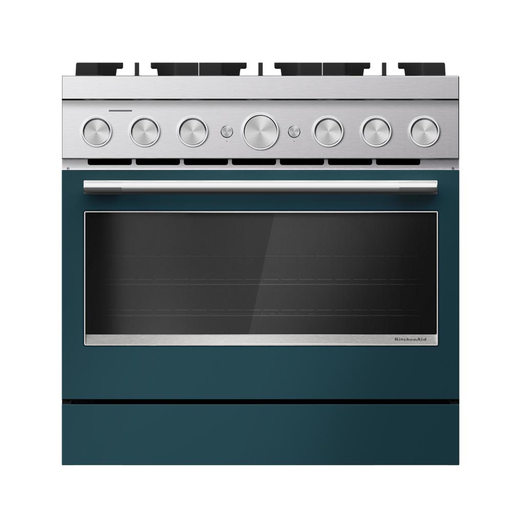 KitchenAid 36-Inch 6 Burner Commercial-Style Dual Fuel Range with No Preheat Air Fry Mode