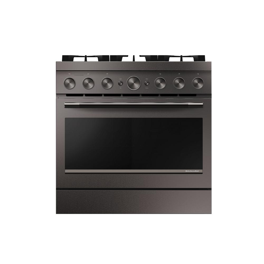 KitchenAid 36-Inch 6 Burner Commercial-Style Dual Fuel Range with No Preheat Air Fry Mode