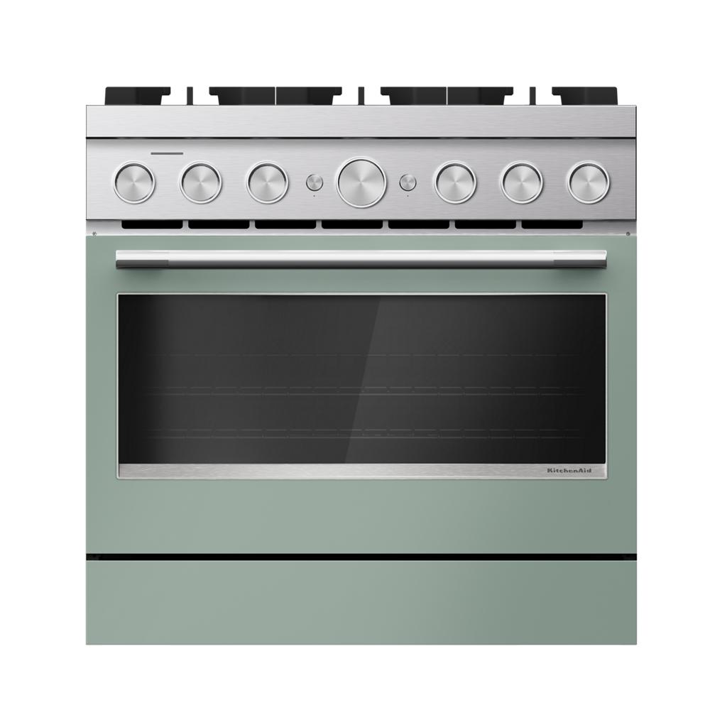 KitchenAid 36-Inch 6 Burner Commercial-Style Dual Fuel Range with No Preheat Air Fry Mode