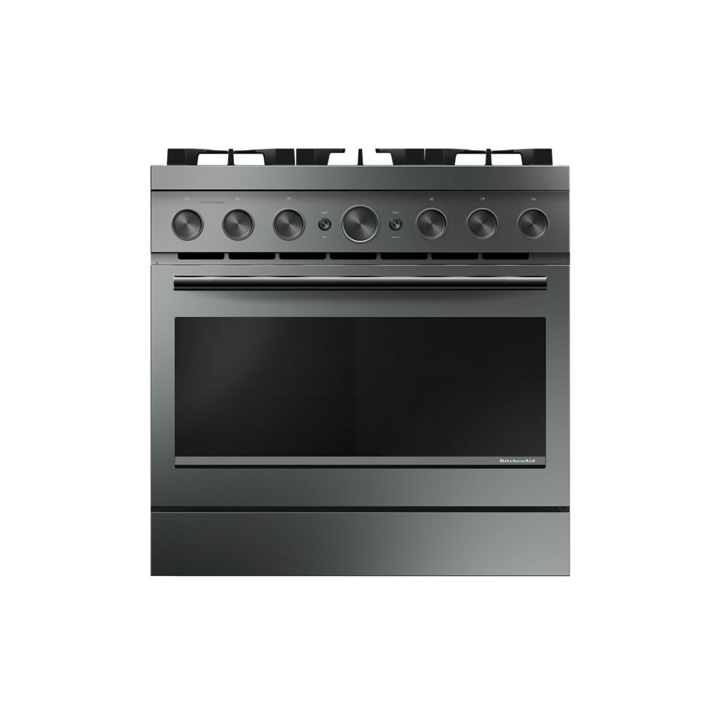 KitchenAid 36-Inch 6 Burner Commercial-Style Dual Fuel Range with No Preheat Air Fry Mode