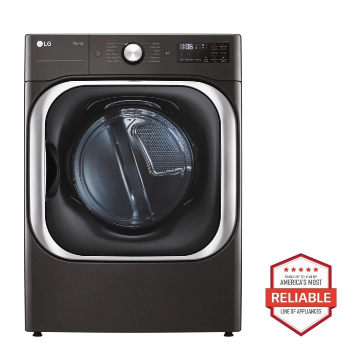 LG 9.0 cu. ft. Mega Capacity Smart wi-fi Enabled Front Load Electric Dryer with TurboSteam and Built-In Intelligence