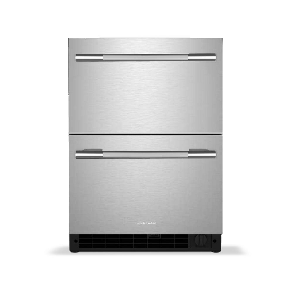 KitchenAid 24" Stainless Steel Undercounter Double-Drawer Refrigerator/Freezer