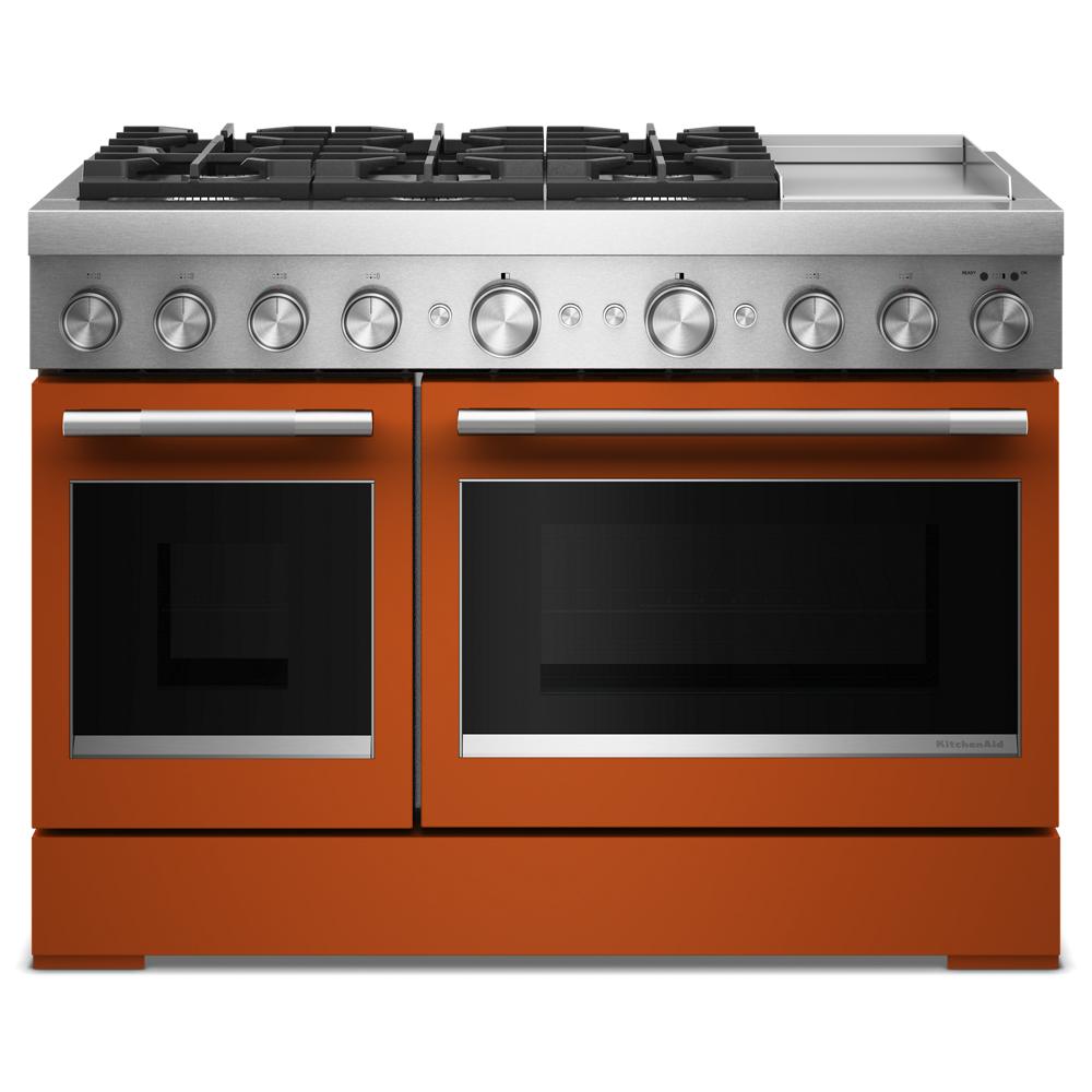 KitchenAid 48-Inch 6 Burner Commercial-Style Dual Fuel Range with Griddle