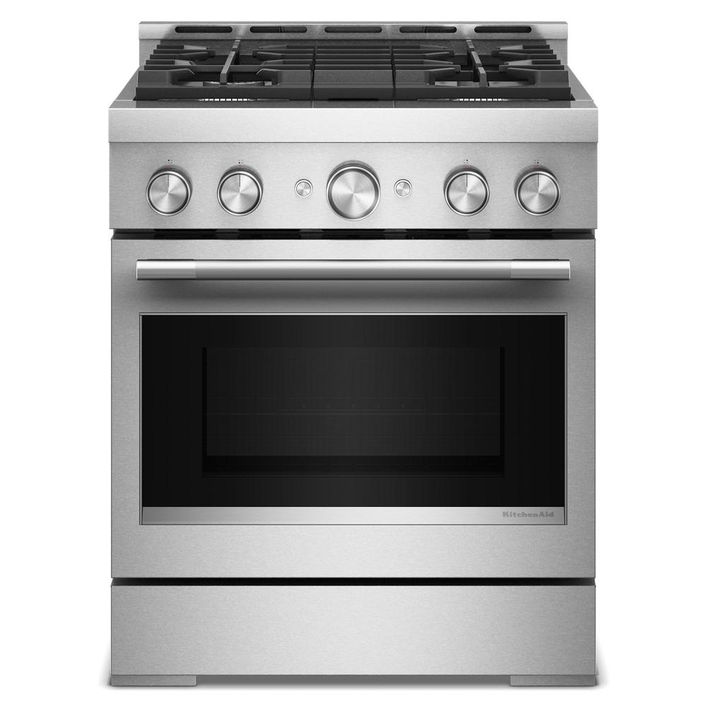 KitchenAid KitchenAid® 30-Inch 4 Burner Commercial-Style Gas Range with No Preheat Air Fry Mode