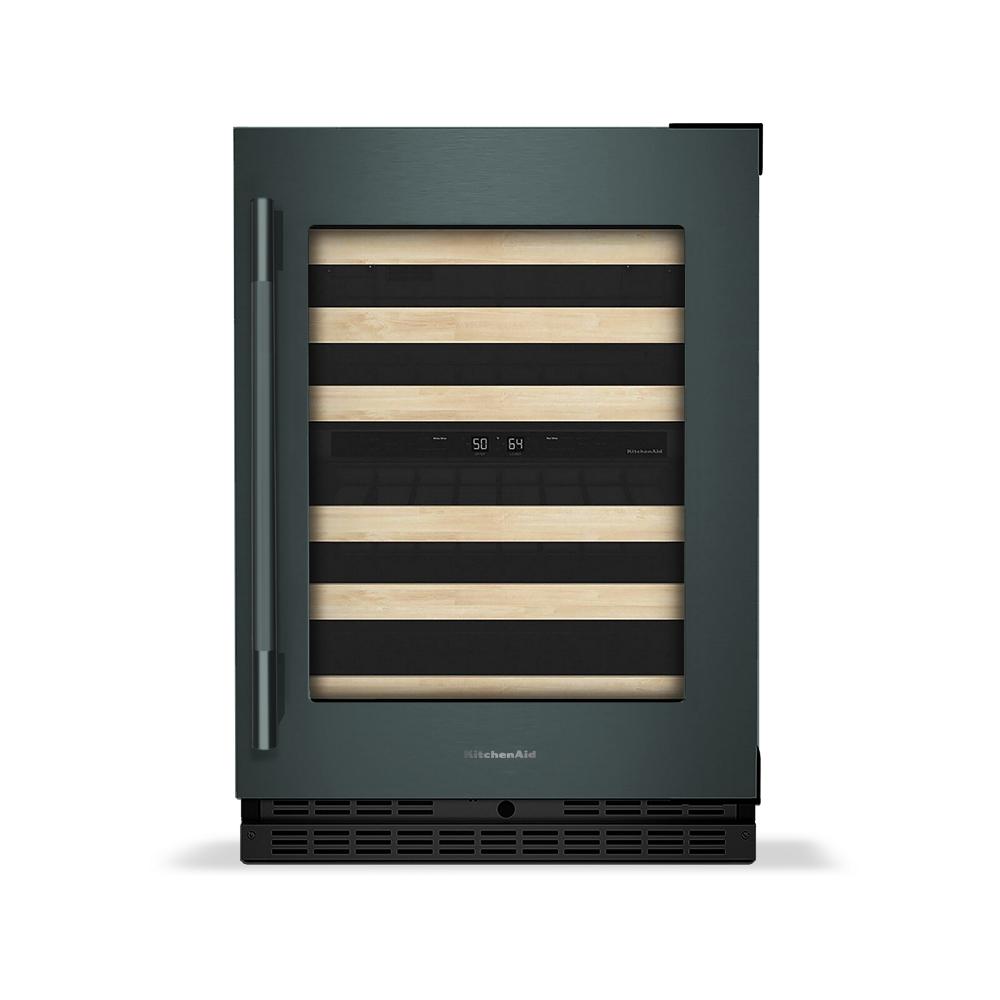 KitchenAid 24" Undercounter Wine Cellar with Full-Extension Wood-Front Racks