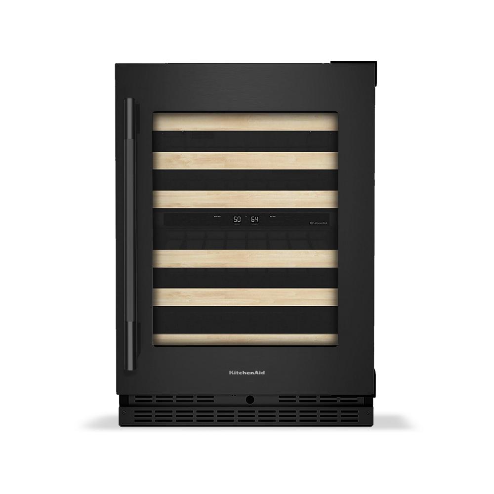 KitchenAid 24" Undercounter Wine Cellar with Full-Extension Wood-Front Racks