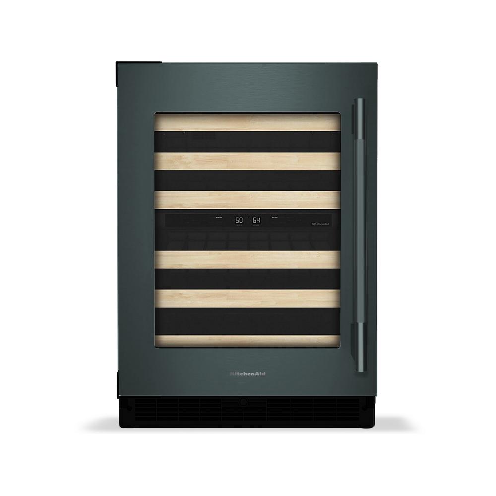 KitchenAid 24" Undercounter Wine Cellar with Full-Extension Wood-Front Racks