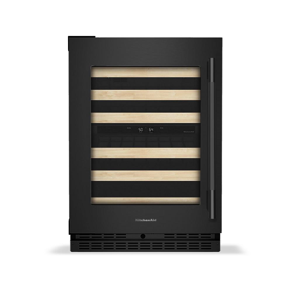 KitchenAid 24" Undercounter Wine Cellar with Full-Extension Wood-Front Racks