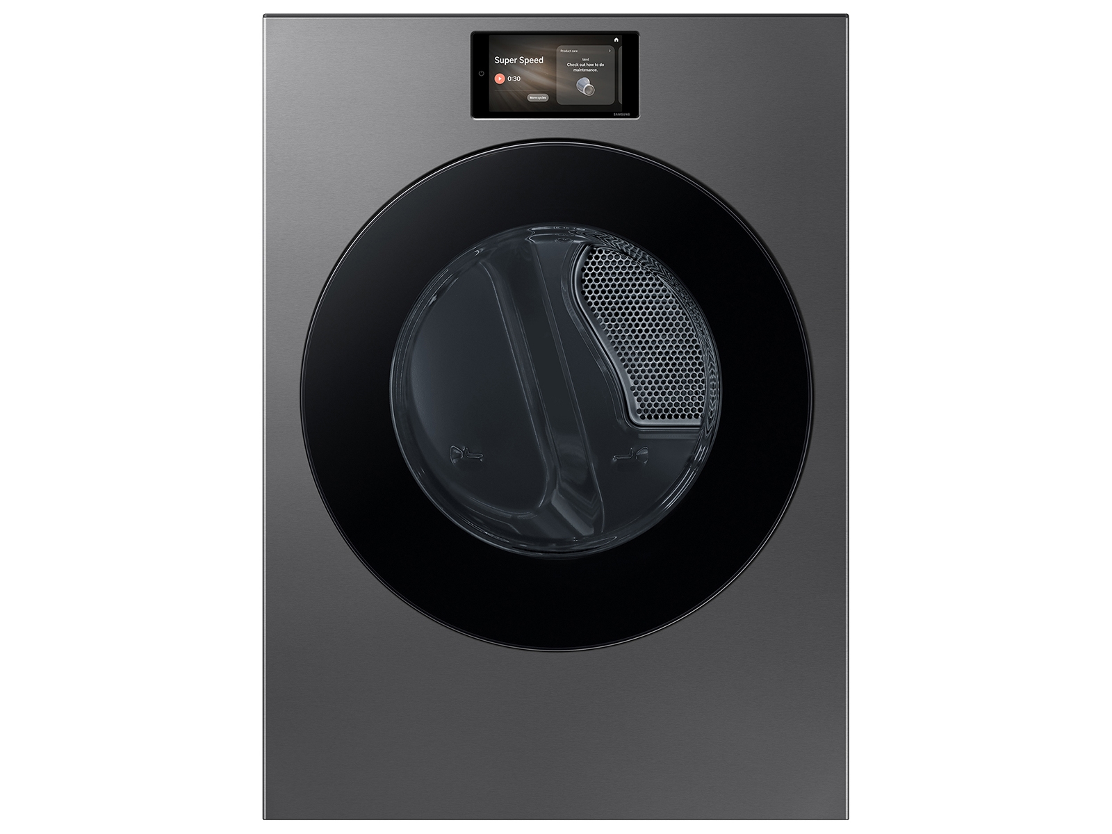 Samsung 7.6 cu. ft. Bespoke AI Ultra Capacity Front Load Gas Dryer with AI Home and AI OptiDry+ in Dark Steel