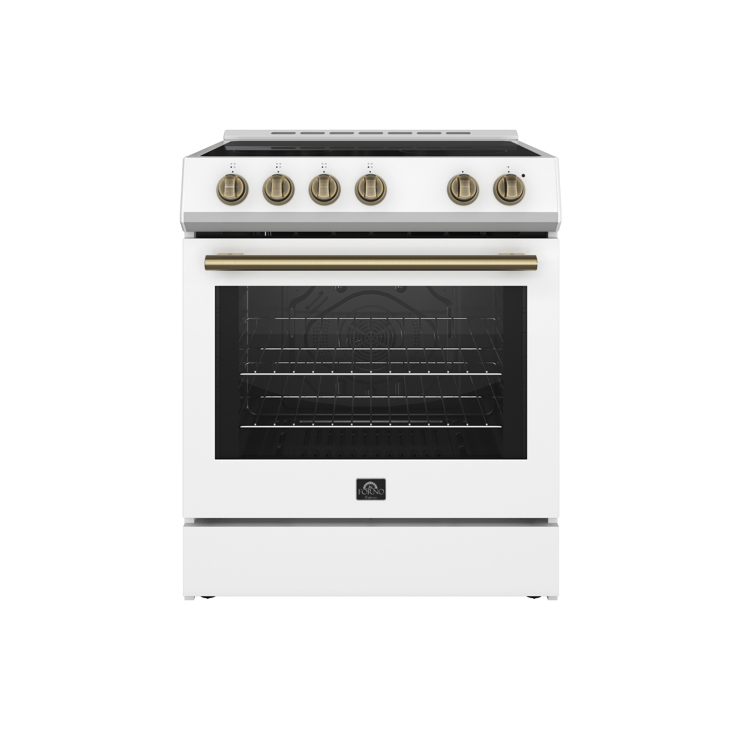 Forno Leonardo Espresso 30" Slide-In Electric Range in White, 5.0 cu. Ft.