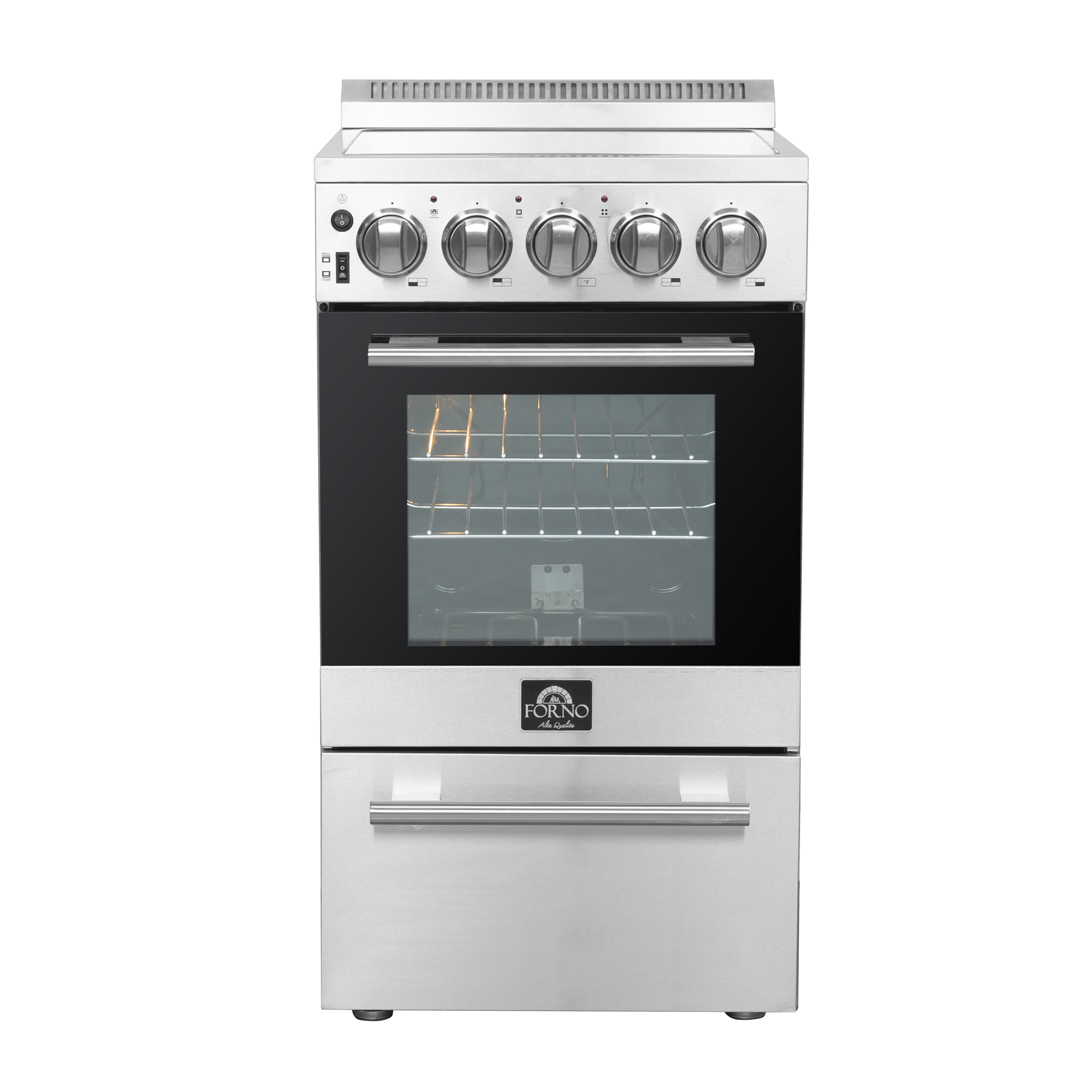 Forno Pallerano 20 Inch Freestanding Electric Range, Compact Design, Storage Drawer, 2.05 cu. ft. Oven