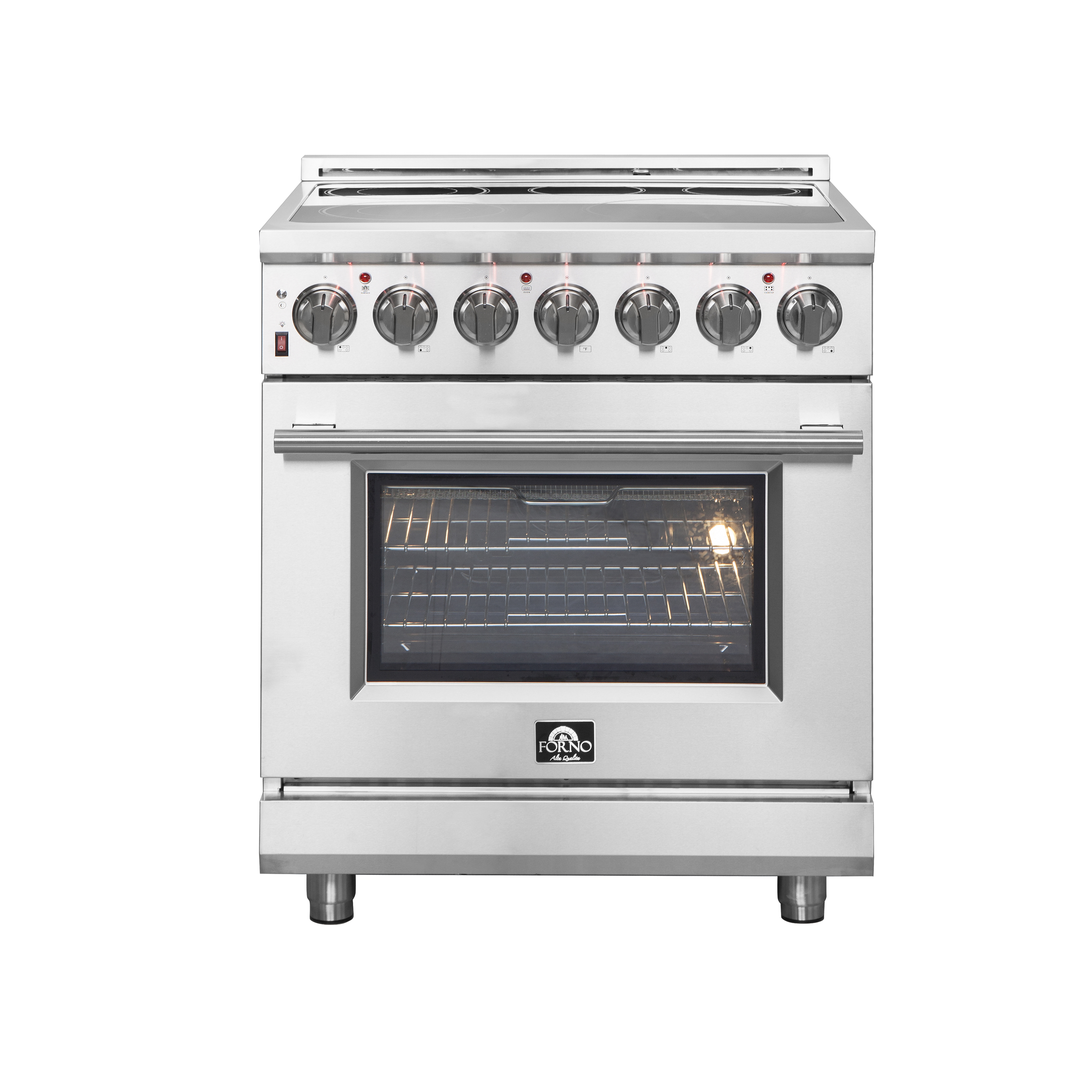Forno Massimo 30-inch Freestanding Electric Range Stainless Steel, 5 Elements, 4.32 cu.ft.with Air Fryer