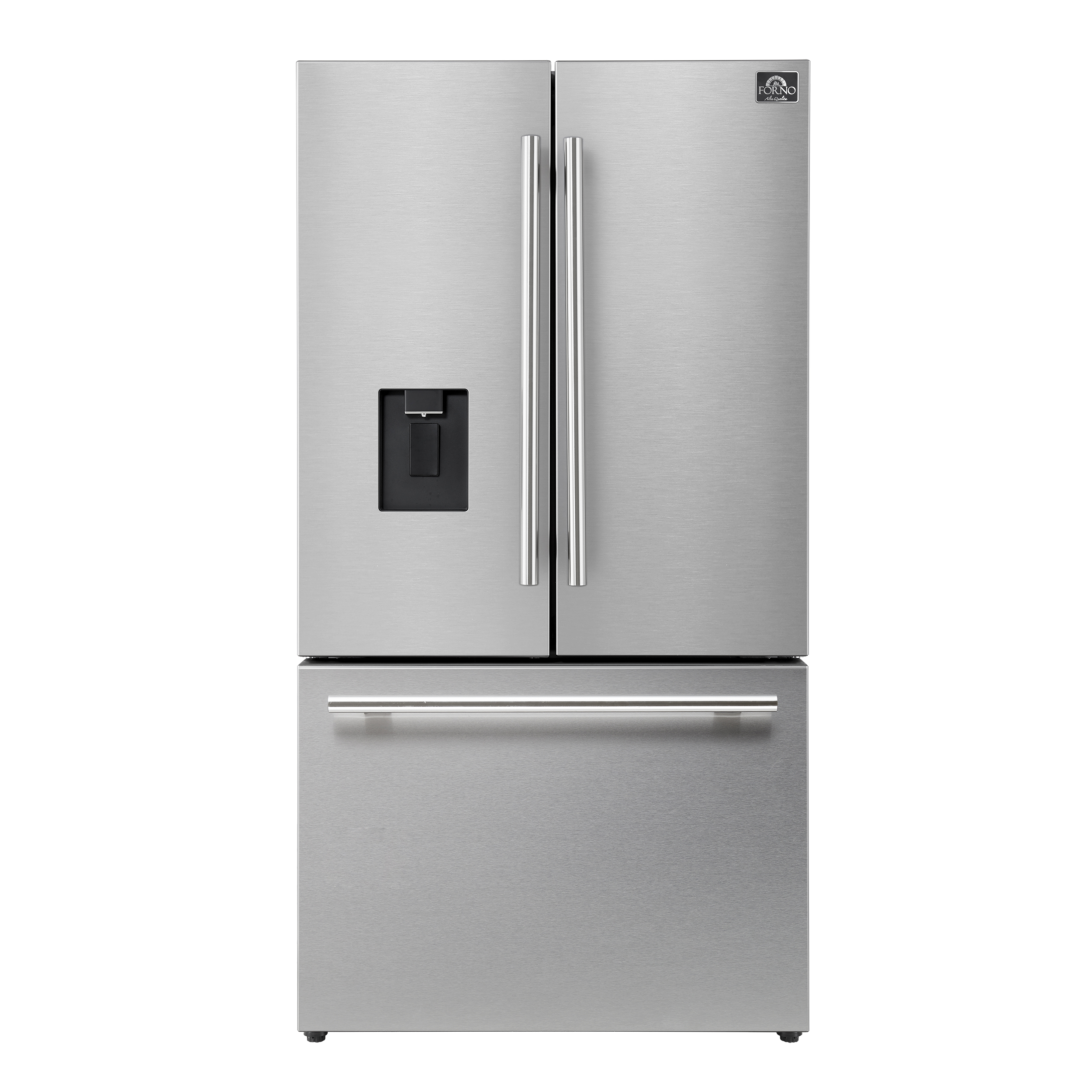 Forno Forno Aosta 36" Stainless Steel French Door Refrigerator, 22.4 cu.ft. Water dispenser & Ice Maker