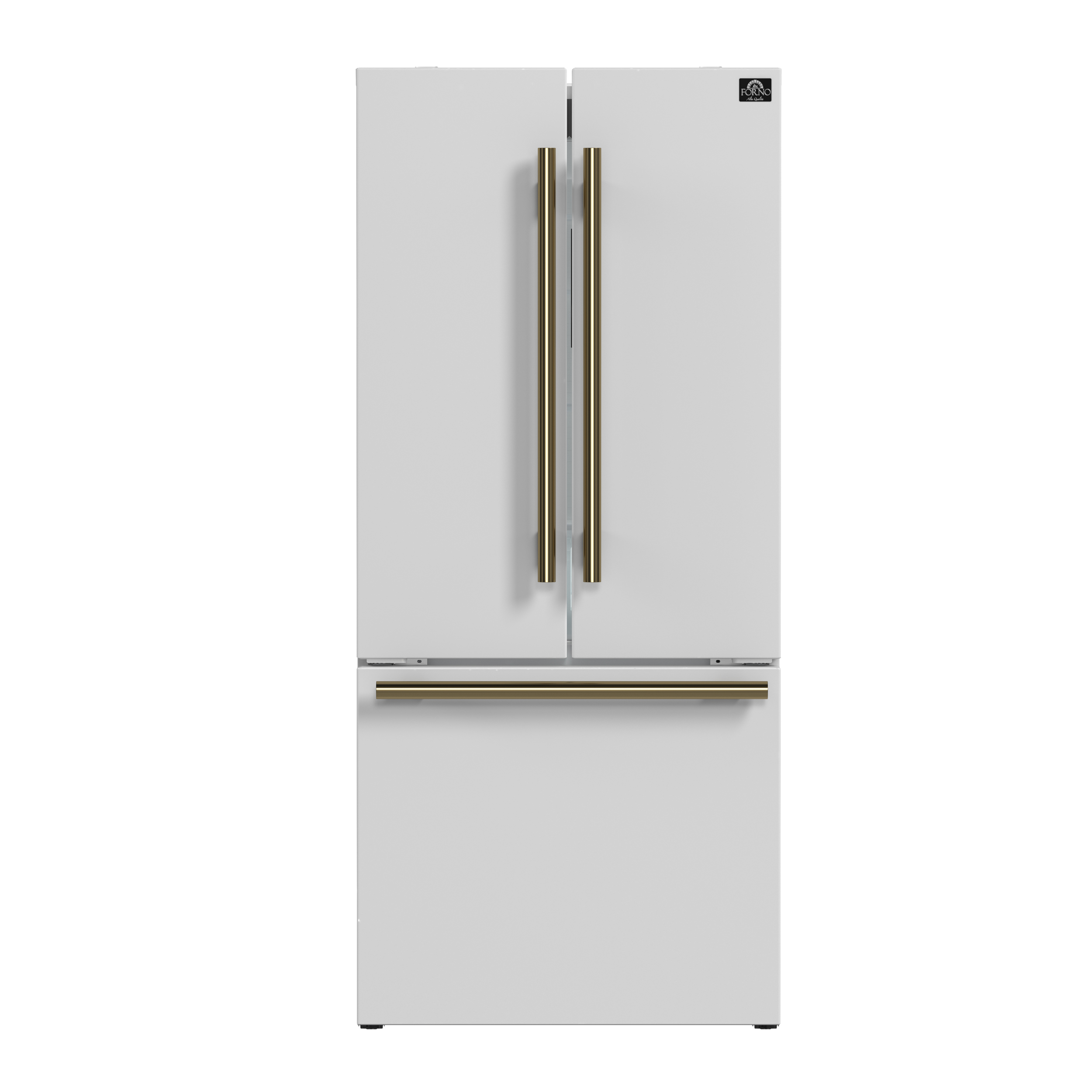 Forno Espresso Gallipoli 30-inch French Door White Refrigerator, 17.5 cu. ft. Capacity with Ice Maker