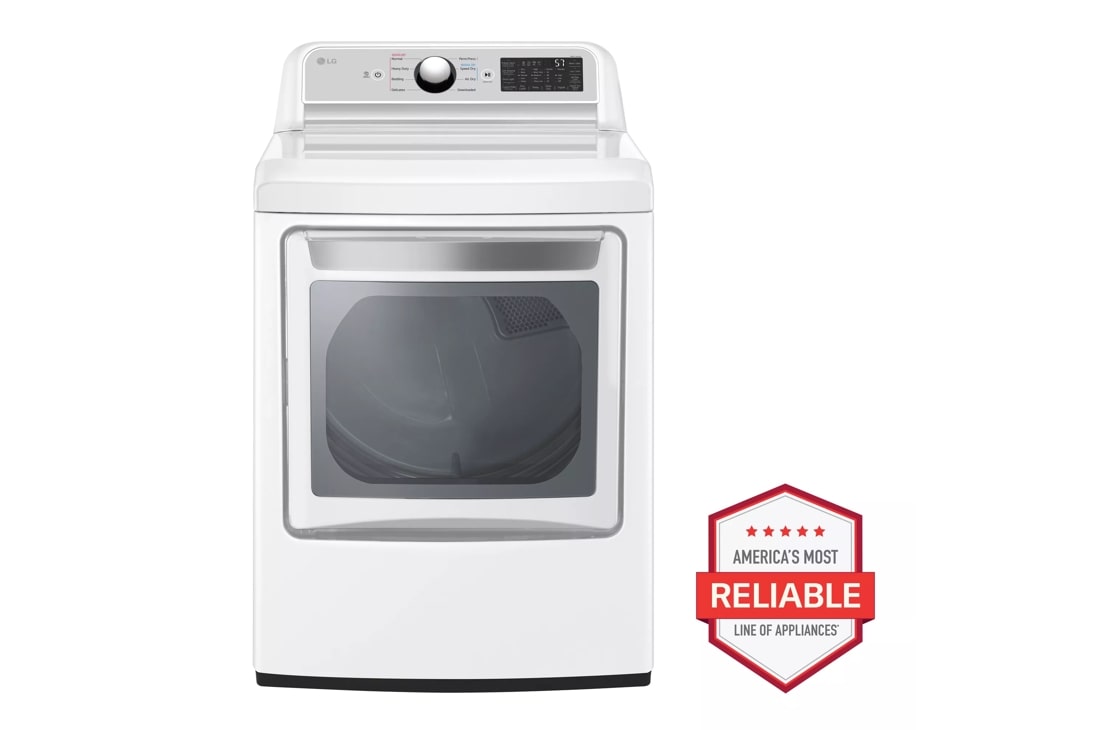 LG 7.3 cu. ft. Ultra Large Capacity Smart wi-fi Enabled Rear Control Electric Dryer with EasyLoad Door