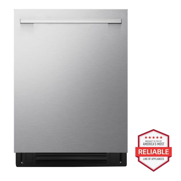 LG Smart FlushFit Hidden Top Control Dishwasher with 1-Hour Wash & Dry, QuadWash Pro, TrueSteam and Dynamic Heat Dry w/AutoVent Dry