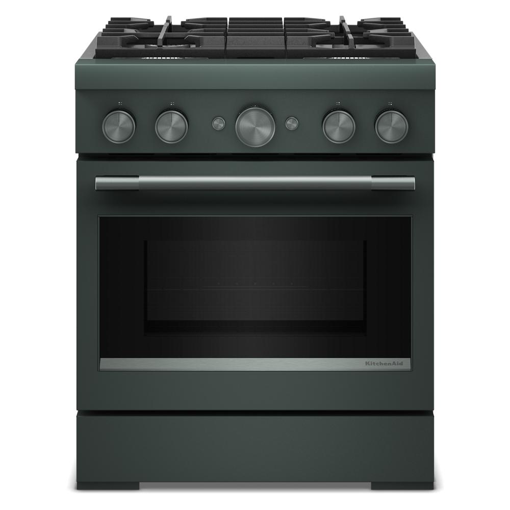 KitchenAid 30-Inch 4 Burner Commercial-Style Dual Fuel Range with No Preheat Air Fry Mode