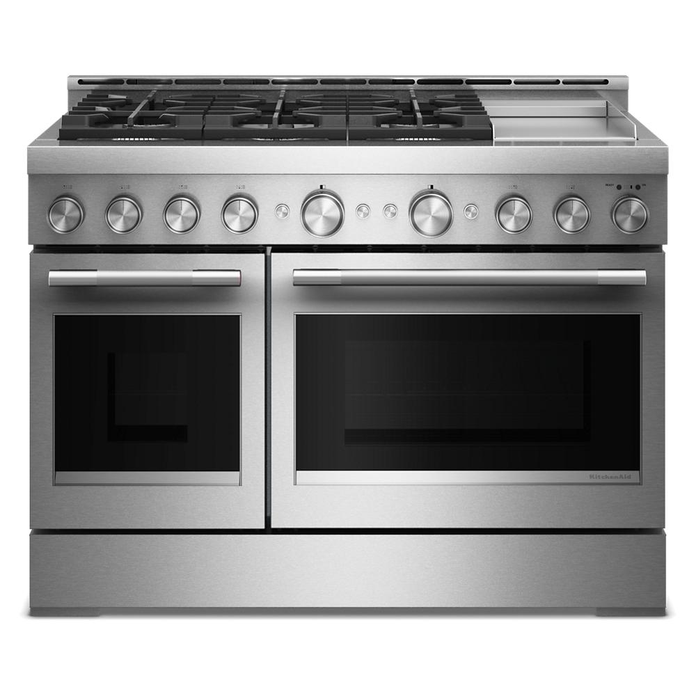 KitchenAid KitchenAid® 48-Inch 6 Burner Commercial-Style Gas Range with Griddle