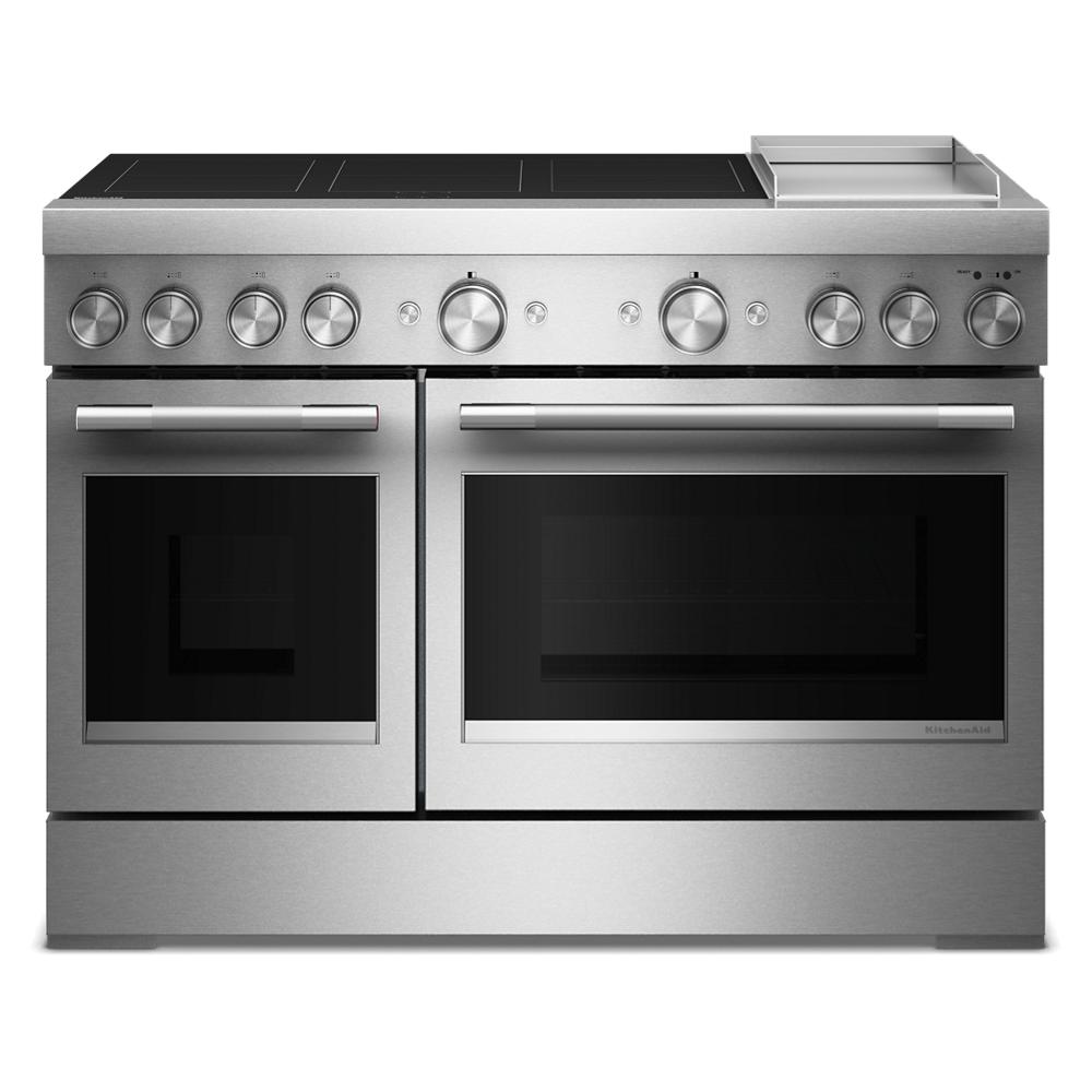 KitchenAid 48-Inch 6-Element Induction Freestanding Commercial-Style Range with Griddle