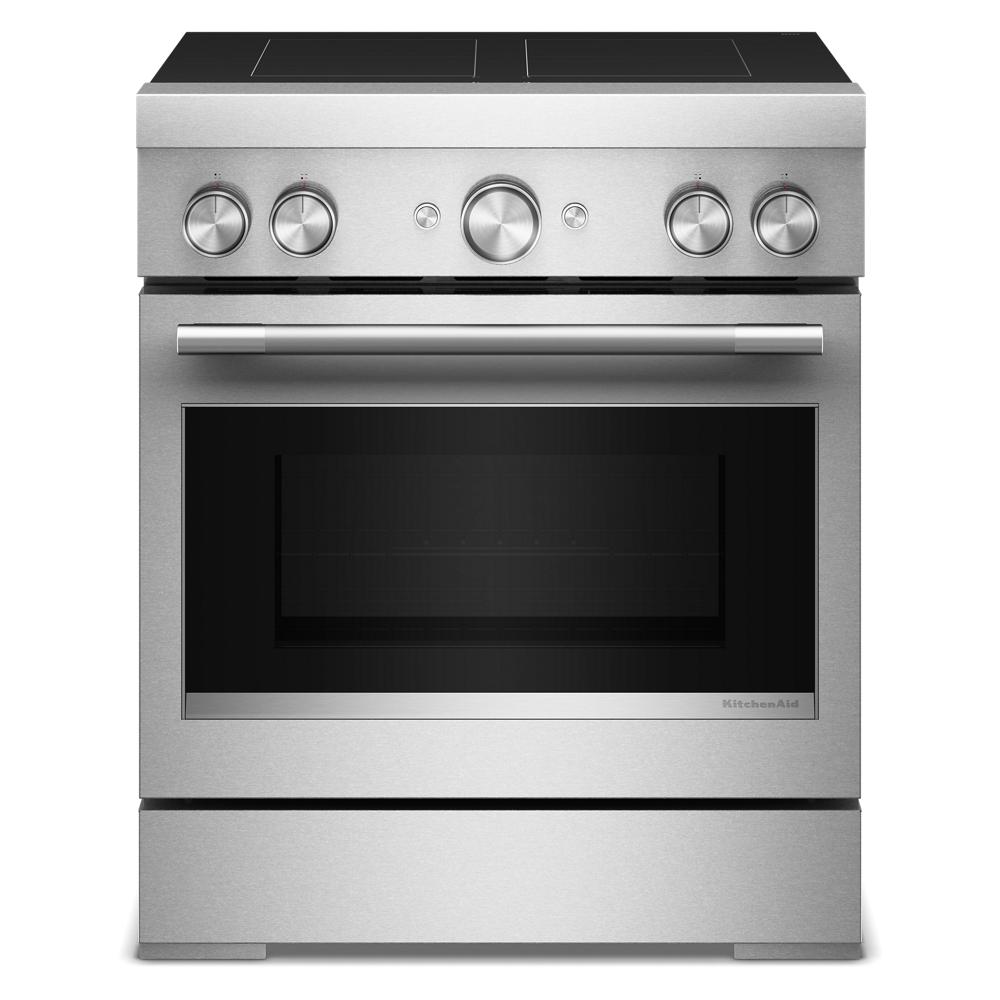 KitchenAid 30-Inch 4-Element Induction Freestanding Commercial-Style Range with Air Fry