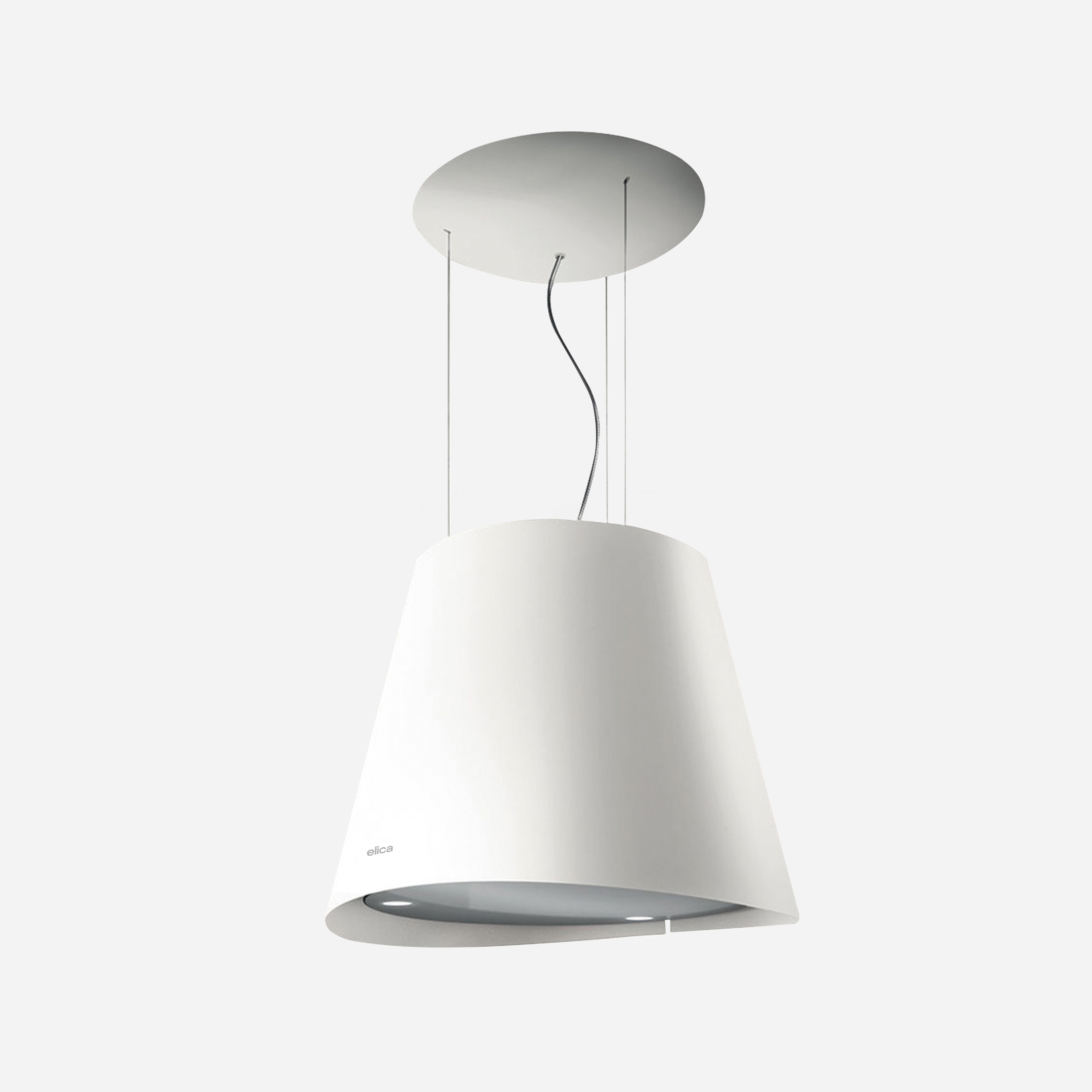 Elica EASY WHITE Island Range Hood 20 1/4” wide - 350CFM