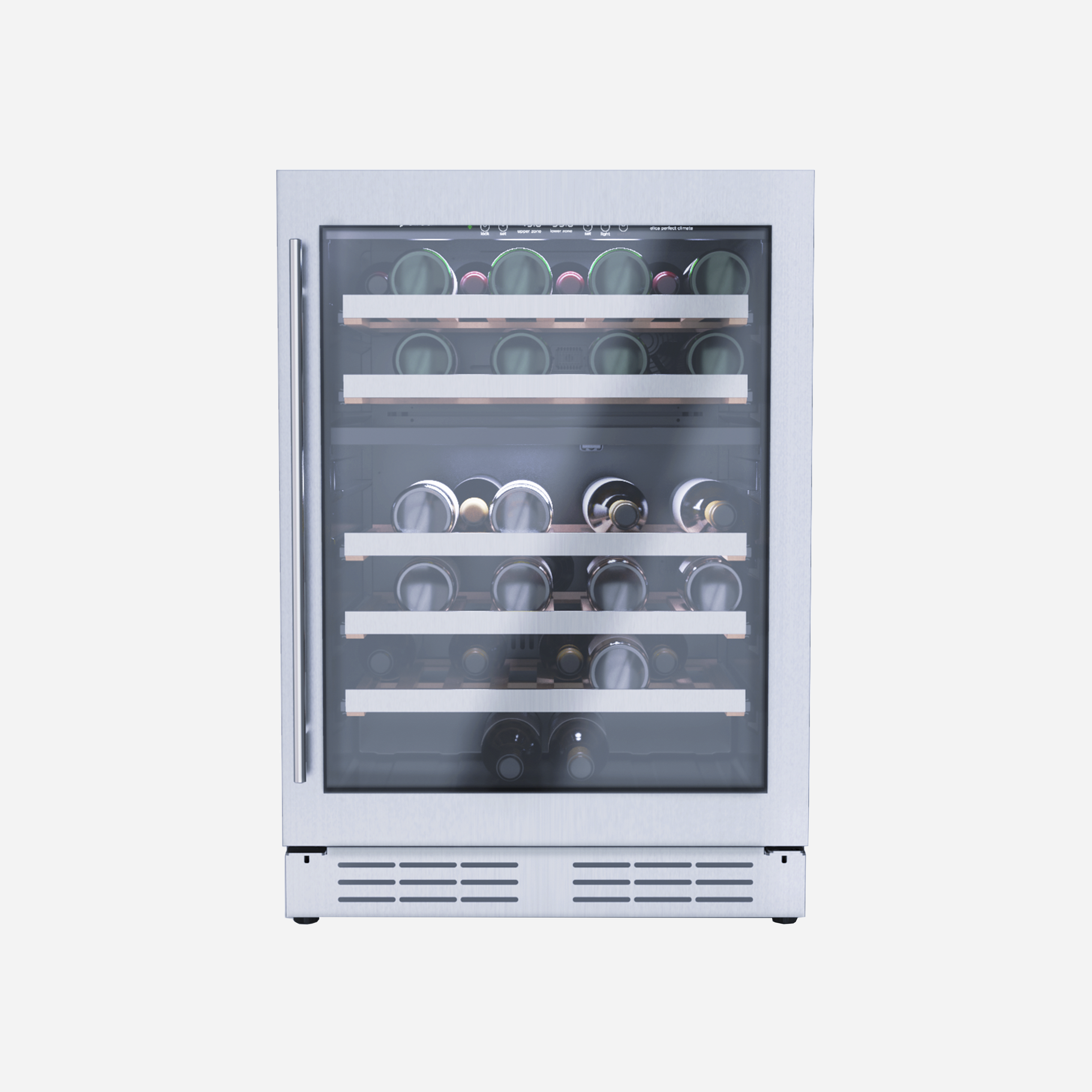 Elica Single Door, Dual Zone, Wine Cellar, 23 7/16" W x 22 7/16" D x 33-34" H, 4.8 cu/ft