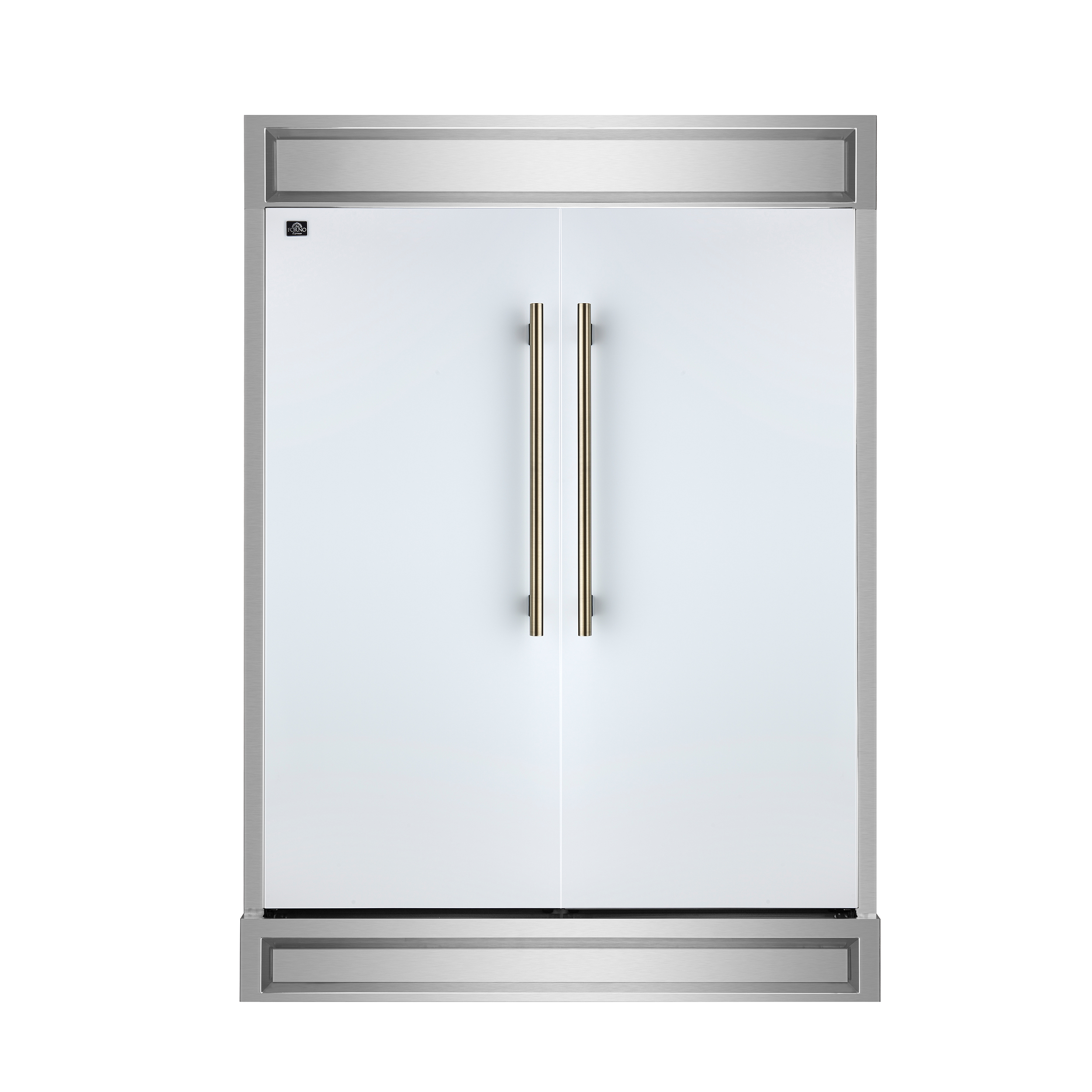 Forno Maderno 56 Inch Convertible Refrigerator in White, 27.2 cu.ft., 60 Inch Wide with Decorative Grill