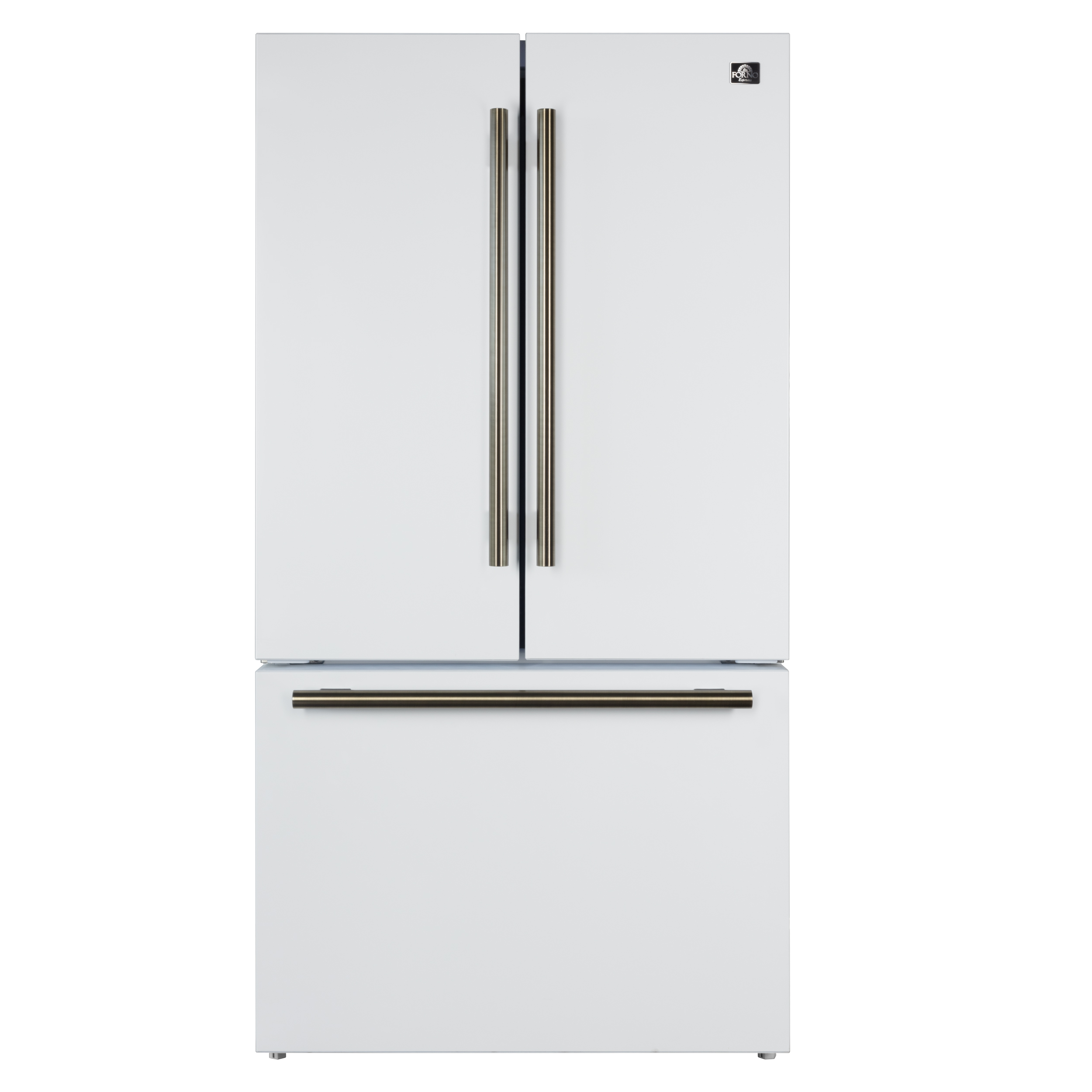 Forno Rivello 36 Inch French Door Refrigerator White, Water Dispenser, Filtered Ice, Energy Star Certified