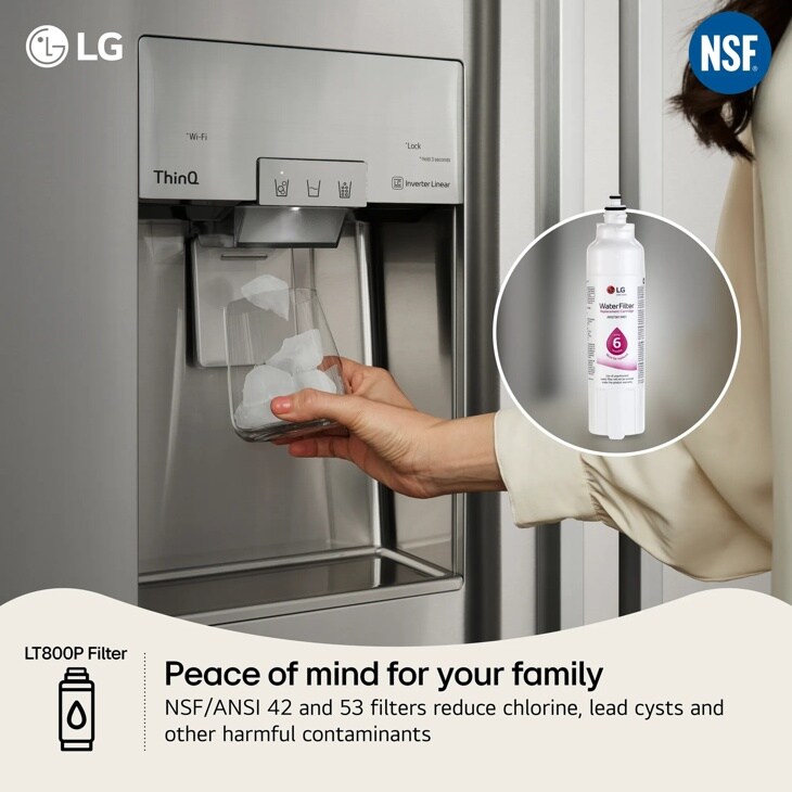 Model: LT800P | LG LG LT800P - 6 Month / 200 Gallon Capacity Replacement Refrigerator Water Filter