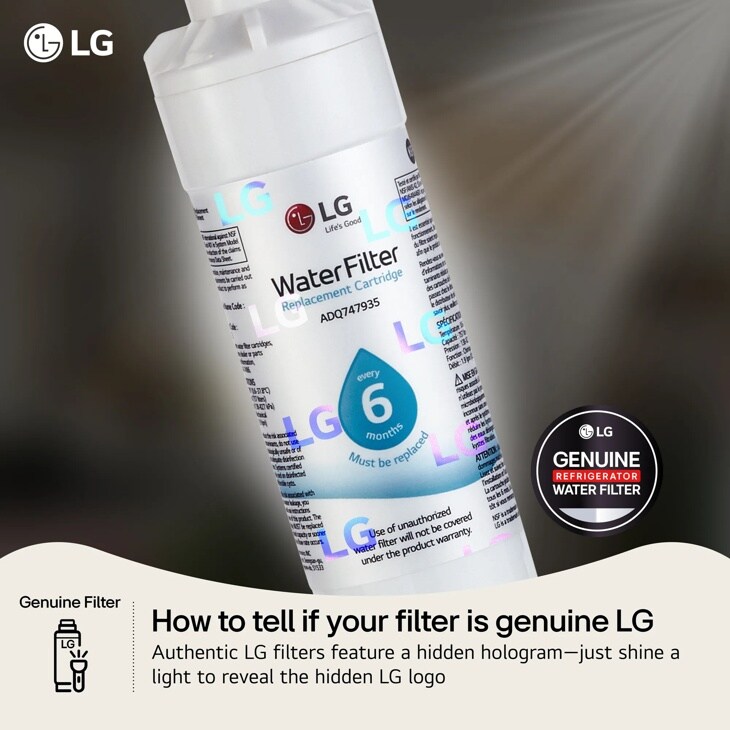 Model: LT800P | LG LG LT800P - 6 Month / 200 Gallon Capacity Replacement Refrigerator Water Filter