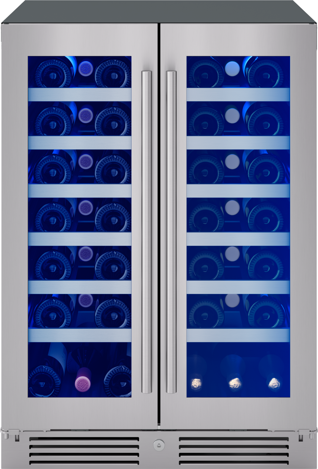 Zephyr Wine Cooler 24", French Door, Dual Zone