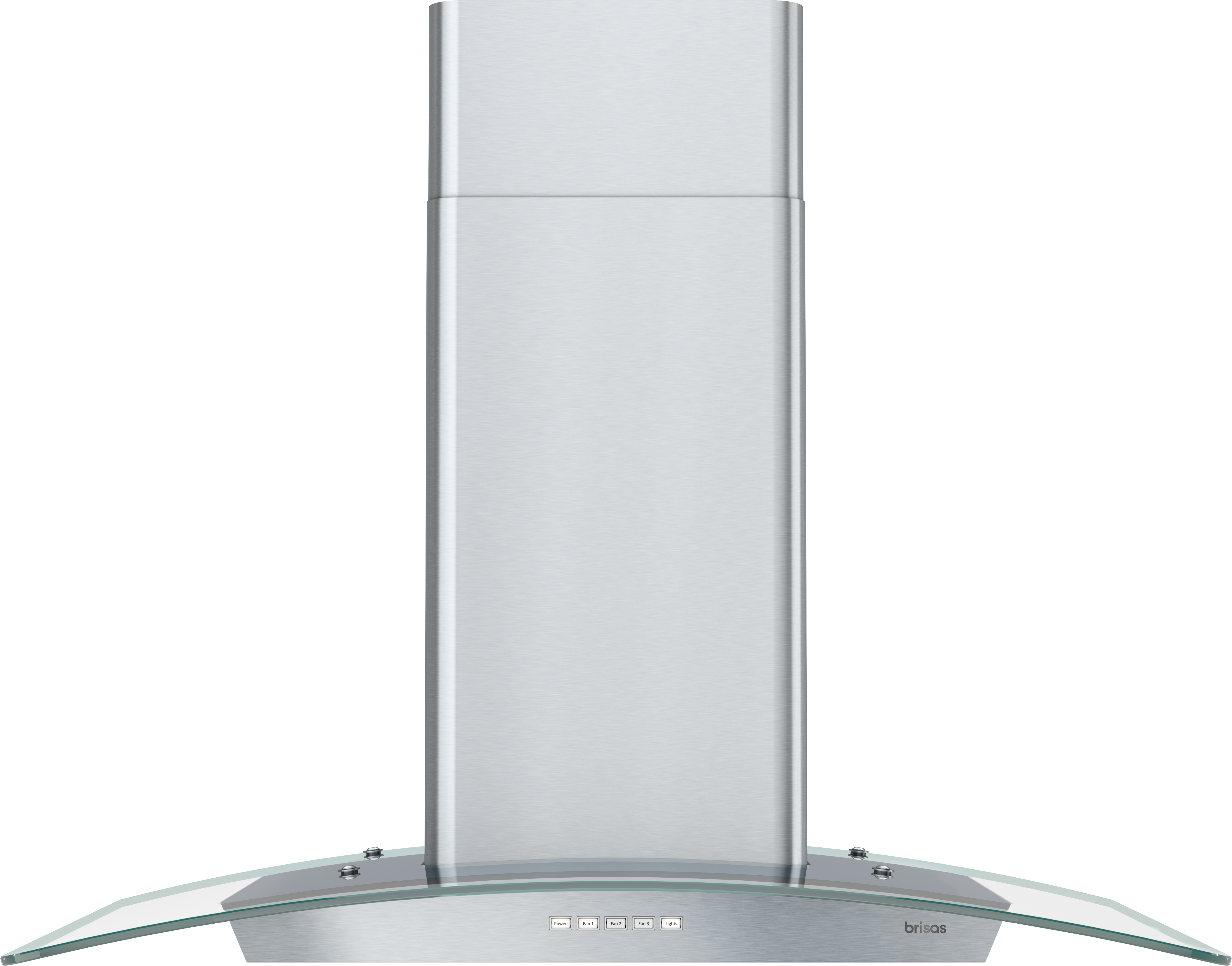 Zephyr Curved Glass Chimney Island Hood 30" 600 CFM 3 Speed ACT