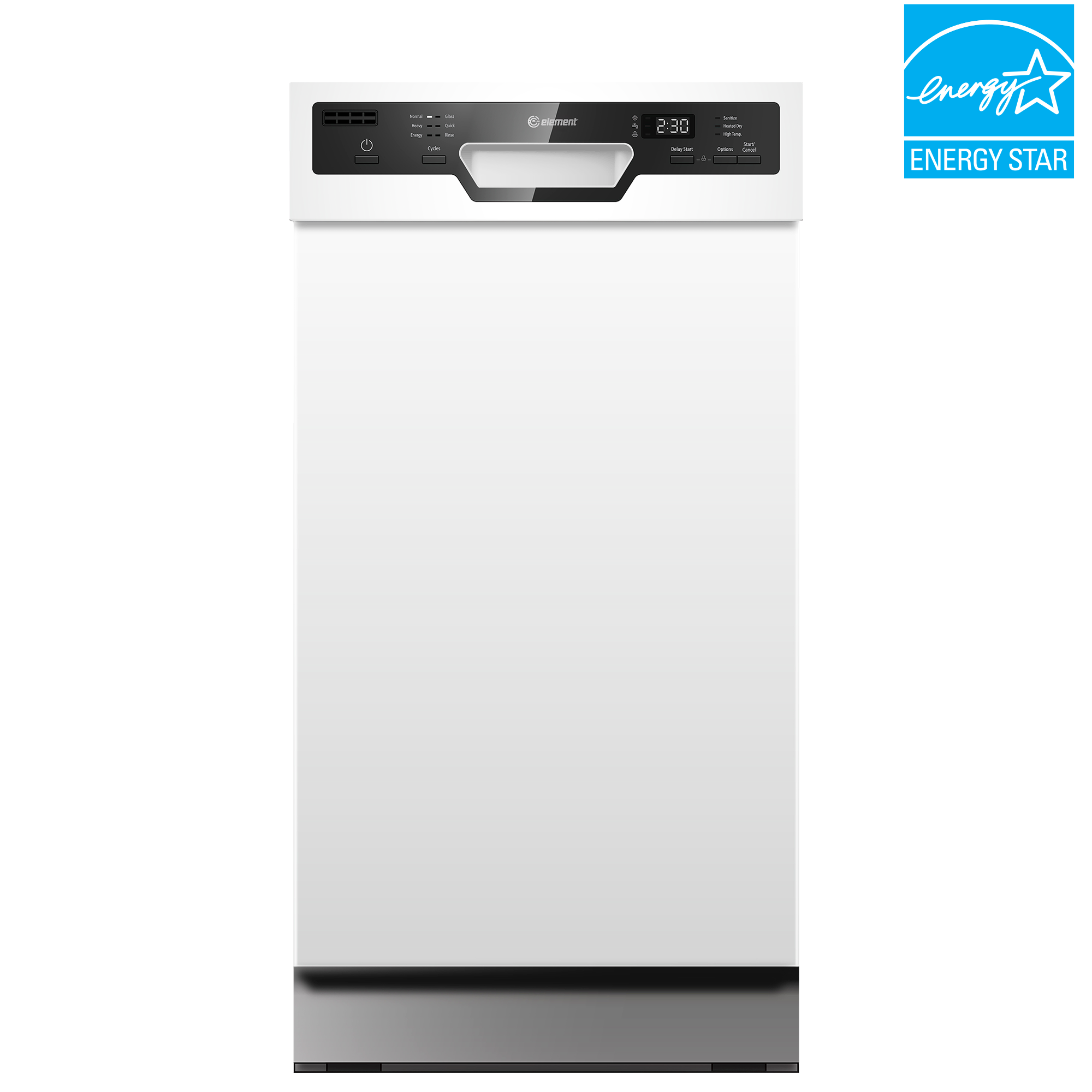Element Element Electronics 18 Front Control Built-in Dishwasher - White (ENB6632PEBW)