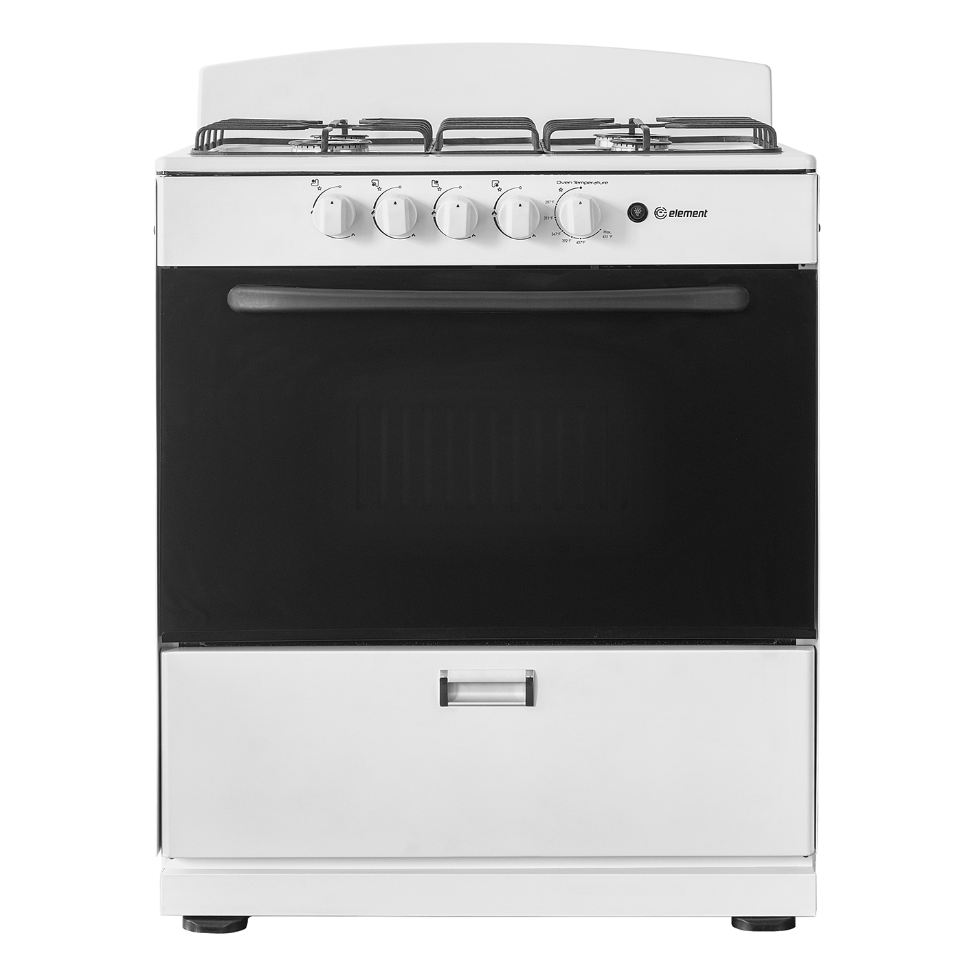 Element Element Electronics 4.0 cu. ft. 30, 4-Burner Gas Range (EEGR3A4MCCW)