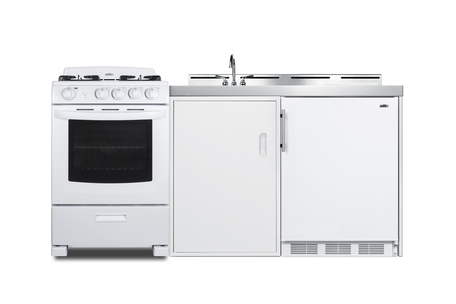 Summit 72 Wide All-in-One Kitchenette with Gas Range