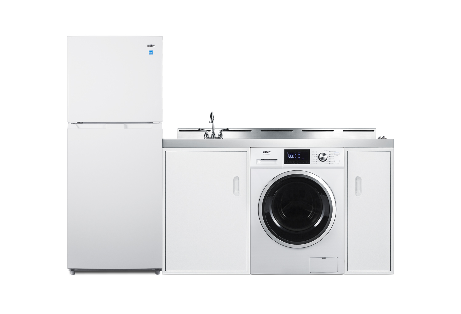 Summit 83 Wide All-In-One Kitchenette with Washer/Dryer Combo