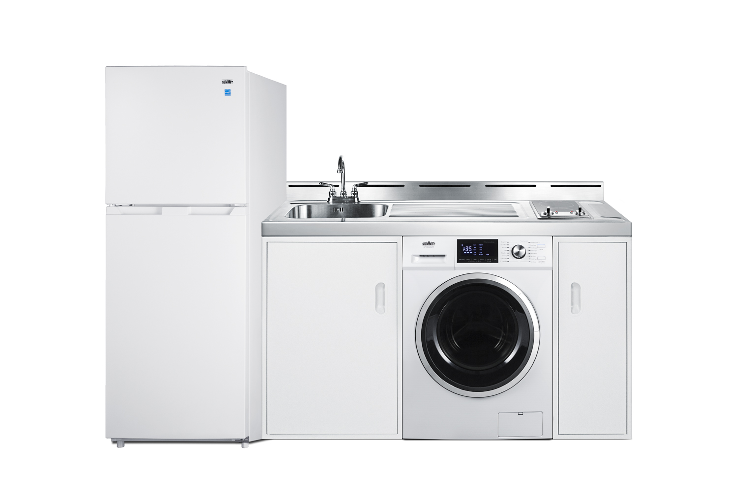 Summit 83 Wide All-In-One Kitchenette with Washer/Dryer Combo